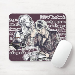 Mousepad A menina lendo um livro