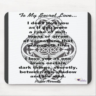 Mousepad A meu tapete do rato secreto do amor - personalize