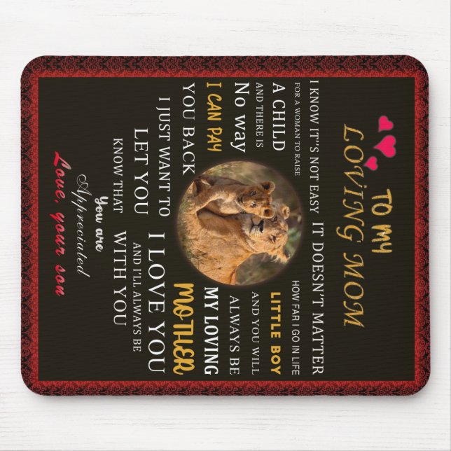 Mousepad À Minha Mãe Adoradora Do Filho (Frente)