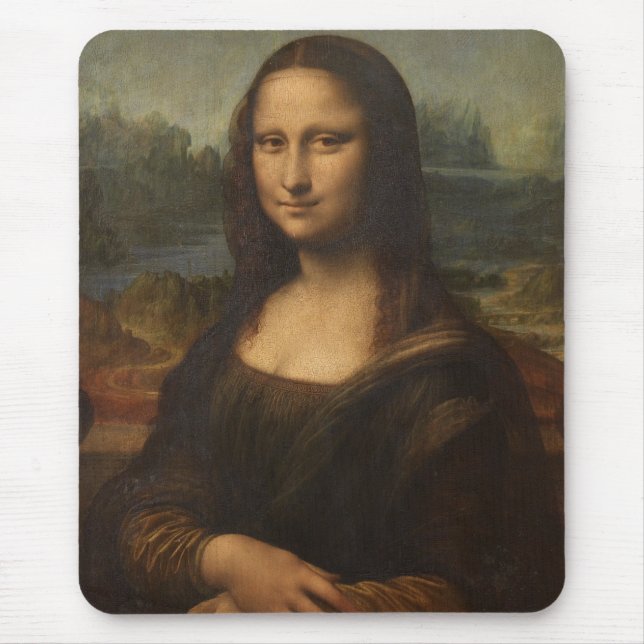 Mousepad A Mona Lisa por Leonardo da Vinci (Frente)