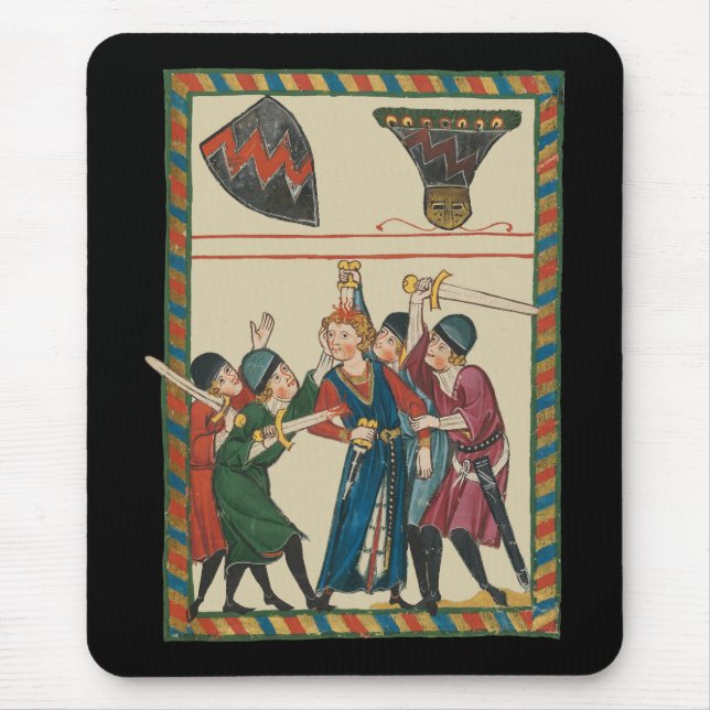 Mousepad A Morte De Reinmar von Brennenberg Arte Medieval (Frente)