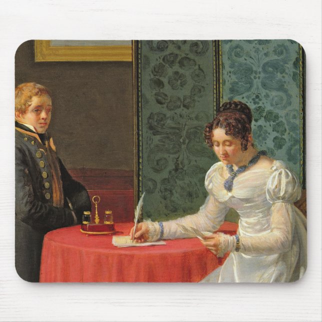 Mousepad A mulher escrevendo uma letra (Frente)
