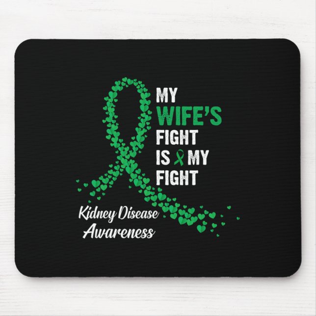 Mousepad A mulher luta contra a consciência da doença renal (Frente)