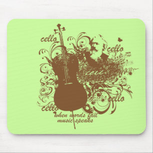 Mousepad A música da falha das palavras fala o músico do