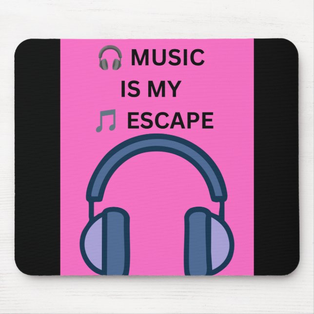 MOUSEPAD 🎧 A MÚSICA É MEU 🎵 REFÚGIO (Frente)