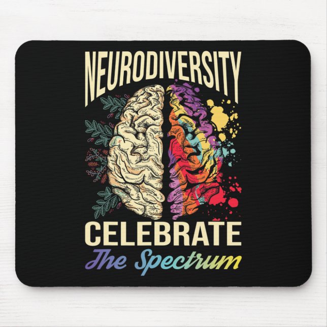 Mousepad A Neurodiversidade Celebra O Autismo Do Espectro E (Frente)