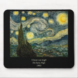 Mousepad A noite estrelado de Vincent van Gogh (1889)<br><div class="desc">Uma pintura impressionista do cargo do clássico 1889, trabalhos de arte que passaram no dominio público e fazem presentes maravilhosos e outros produtos. Todas as belas artes, arte do vintage, obra-primas clássicas, e outros Masterworks antigos aqui na galeria da obra-prima com cuidado foram editados e colocados em produtos para fornecer...</div>