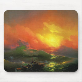 Mousepad A Nona Onda (Mar de Tempestade com Sunset Vermelho