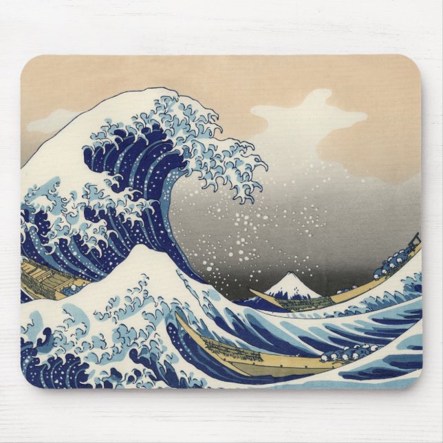 Mousepad A onda do Excelente de Kanagawa Hokusai (Frente)