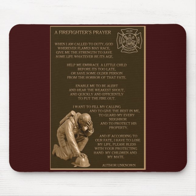 Mousepad A oração de um sapador-bombeiro (Frente)