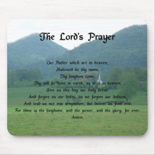 Mousepad A Oração do senhor nas montanhas