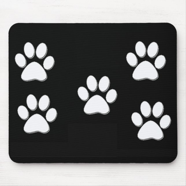 Mousepad A pata do filhote de cachorro imprime o branco no (Frente)