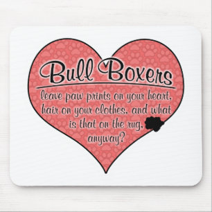 Mousepad A pata do pugilista de Bull imprime o humor do cã