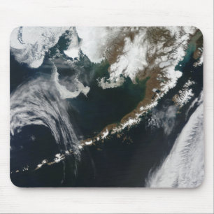 Mousepad A península do Alasca e as ilhas Aleutian