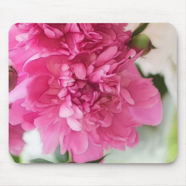 Mousepad A peônia floresce o esboço do Fim-acima (Frente)