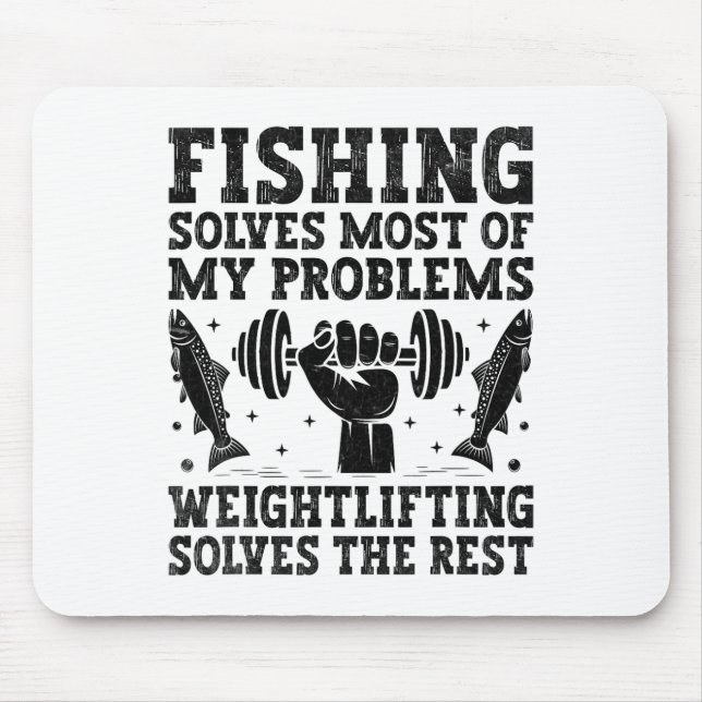 Mousepad A Pesca Resolve A Maioria Dos Meus Problemas Levan (Frente)