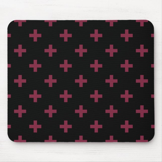 Mousepad A poca de amora cruza a preto (Frente)