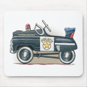 Mousepad A polícia Pedal tapete do rato do carro da bobina