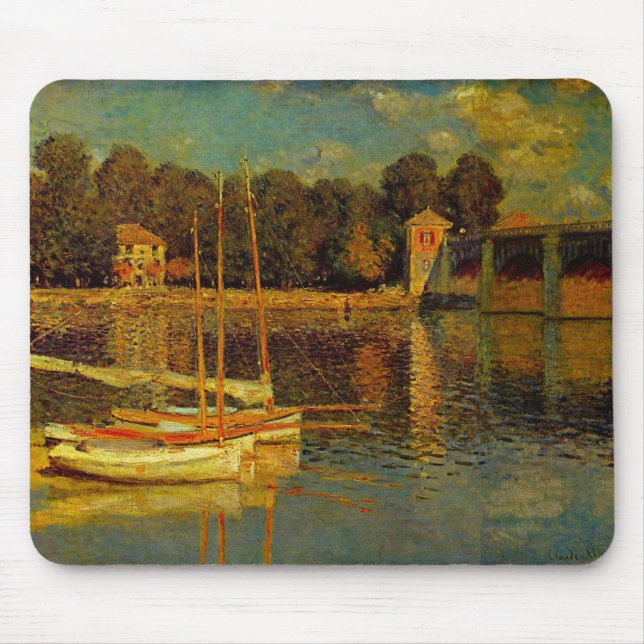 Mousepad A Ponte em Argenteuil por Claude Monet (Frente)