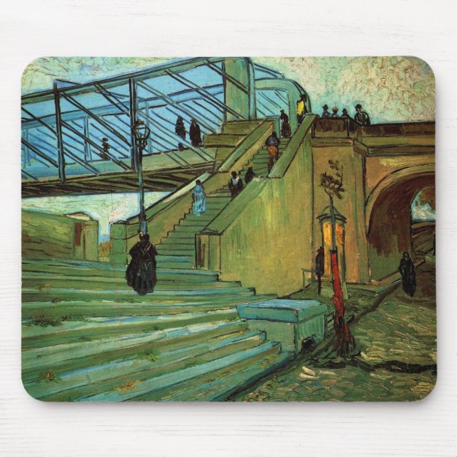 Mousepad A Ponte Trinquetaille por Vincent van Gogh (Frente)