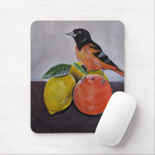 Mousepad A Pose Tranquila do Oriole Pintura por Alfred Fox