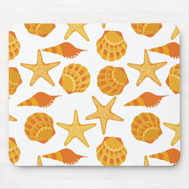 Mousepad A praia alaranjada Shell modela (Frente)
