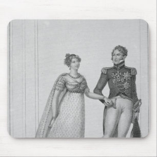 Mousepad A princesa Charlotte de Wales e de príncipe