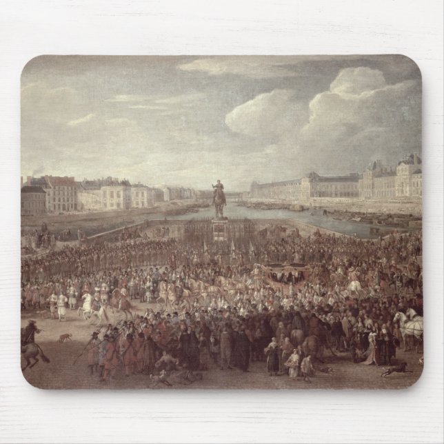 Mousepad A procissão de Louis XIV (1638-1715) através do (Frente)