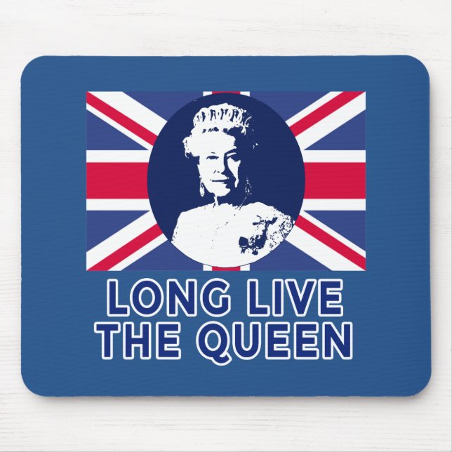 Mousepad A rainha Elizabeth II vive por muito tempo a (Frente)