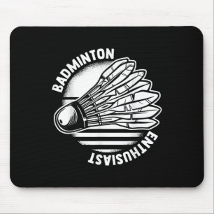 Mousepad A Raquete de Badminton Shuttle do Entusiasta de Ba