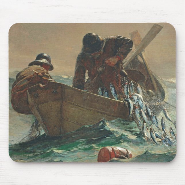 Mousepad A rede dos arenques, 1885 (óleo em canvas) (Frente)
