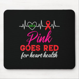 Mousepad A Rosa Fica Vermelha Para Sensibilizar A Saúde Car