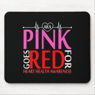 Mousepad A Rosa Fica Vermelha Para Sensibilizar A Saúde Car