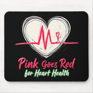 Mousepad A rosa pia pisa penteia vermelhos consciência saúd