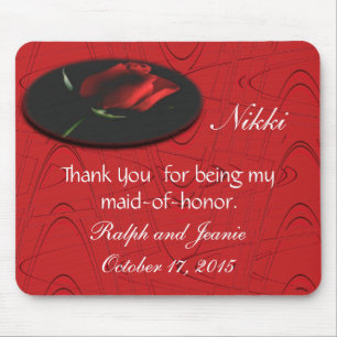 Mousepad A rosa vermelha onBlkGraphic, personaliza