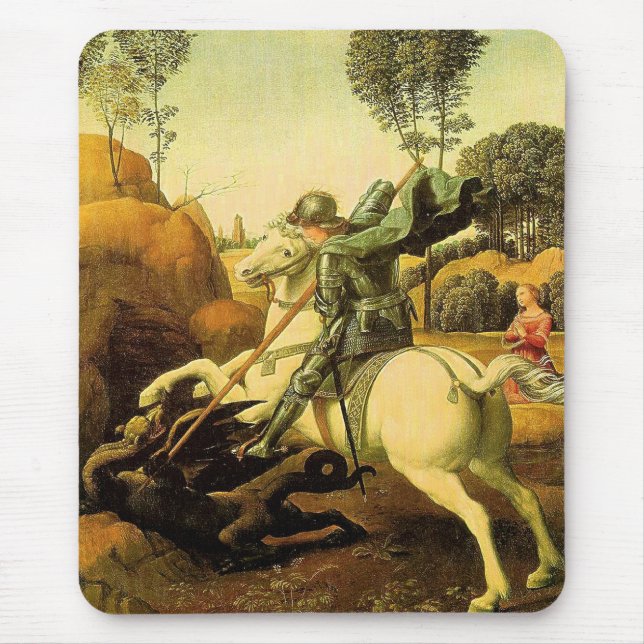 Mousepad A "Rua George e o Dragão" de Raphael (cerca de 150 (Frente)