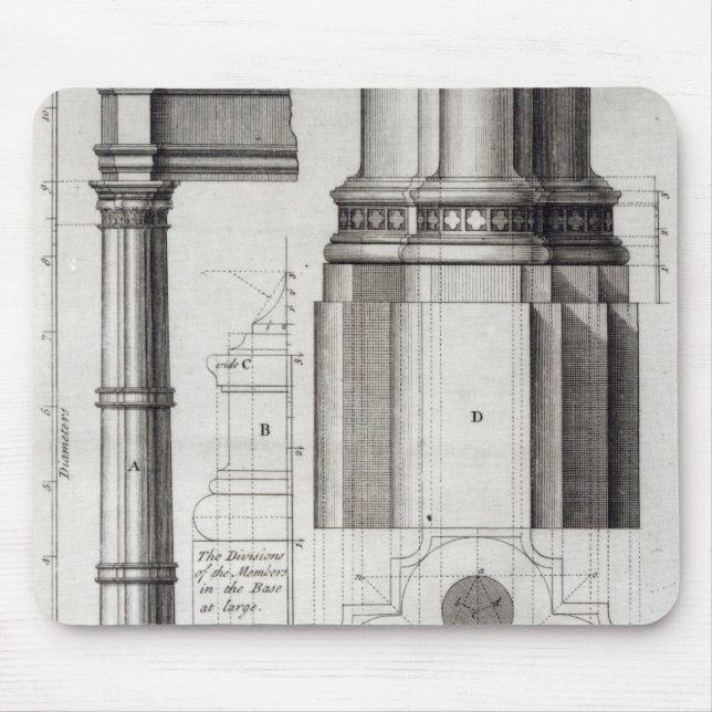 Mousepad A segunda ordem da arquitetura gótico, 1741 (Frente)