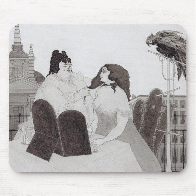 Mousepad A senhora na mesa de molho (tinta e lavagem) (Frente)