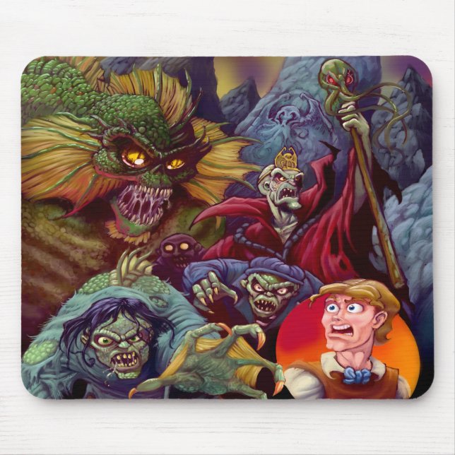 Mousepad A sombra de Lovecraft sobre o rato Innsmouth (Frente)