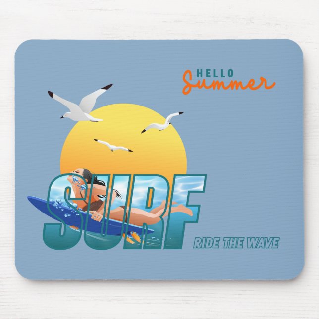 Mousepad A surfista anda pela onda | F) (Frente)