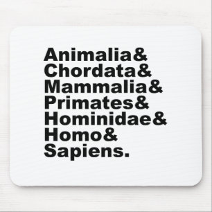 Mousepad A Taxonomia do Homem   Reino através de espécies