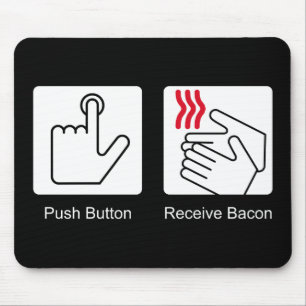Mousepad A tecla, recebe o bacon - distribuidor do bacon