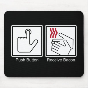 Mousepad A tecla, recebe o bacon - distribuidor do bacon