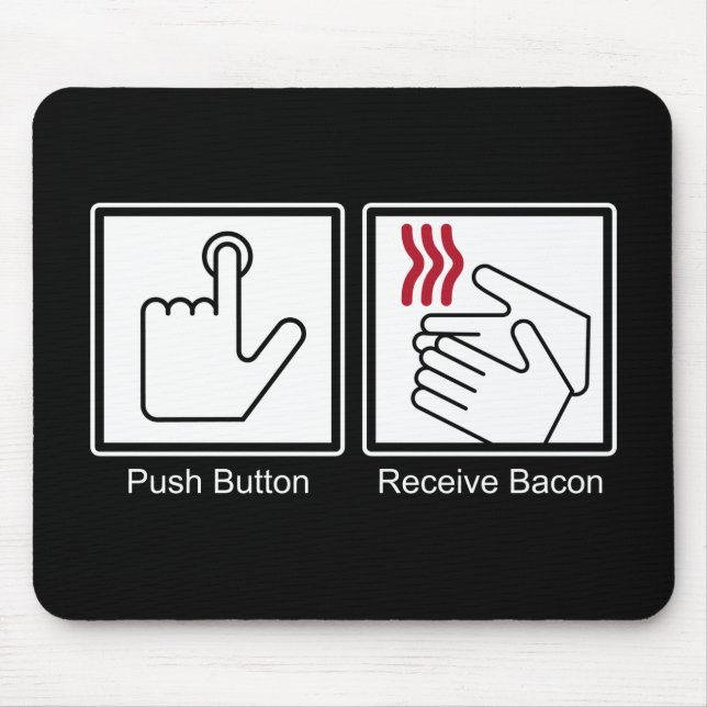 Mousepad A tecla, recebe o bacon - distribuidor do bacon (Frente)