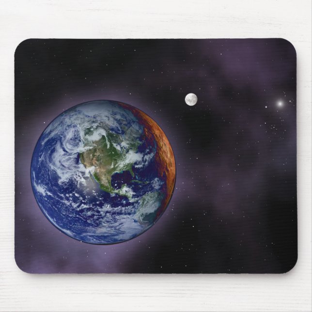 Mousepad A Terra mostrada nas bordas externas (Frente)