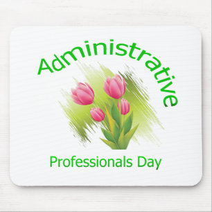 Mousepad A tulipa floresce o dia administrativo dos