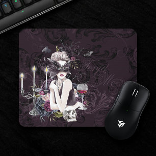 Mousepad A Vampiress Moody Gótica Vampiro Glam Pálida Pel