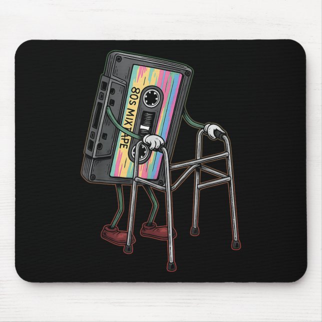 Mousepad A Velha Fita De Cette Com Engraçado Retrocedido Nu (Frente)