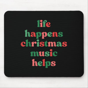 Mousepad A Vida Acontece Música de Natal Ajuda Sa Retro Gro