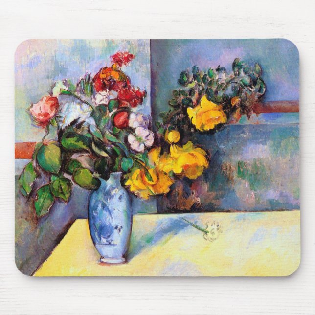 Mousepad A vida com flores em um vaso, Paul Cezanne (Frente)